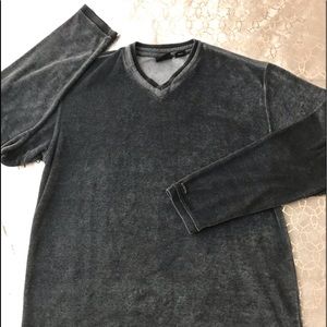 Men’s Guess size small, gray, long sleeve shirt.